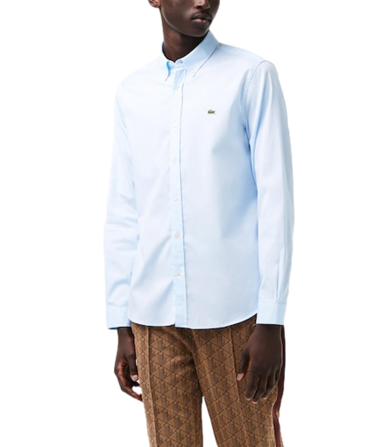 Lacoste camicia celeste classic fit