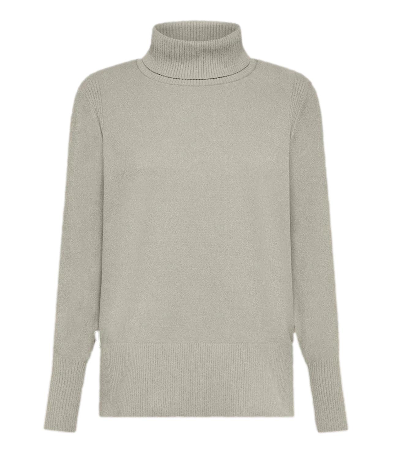 Pullover dolcevita beige sabbia