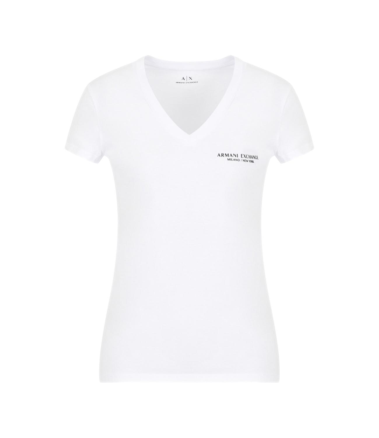 T-shirt AX bianca scollo a V