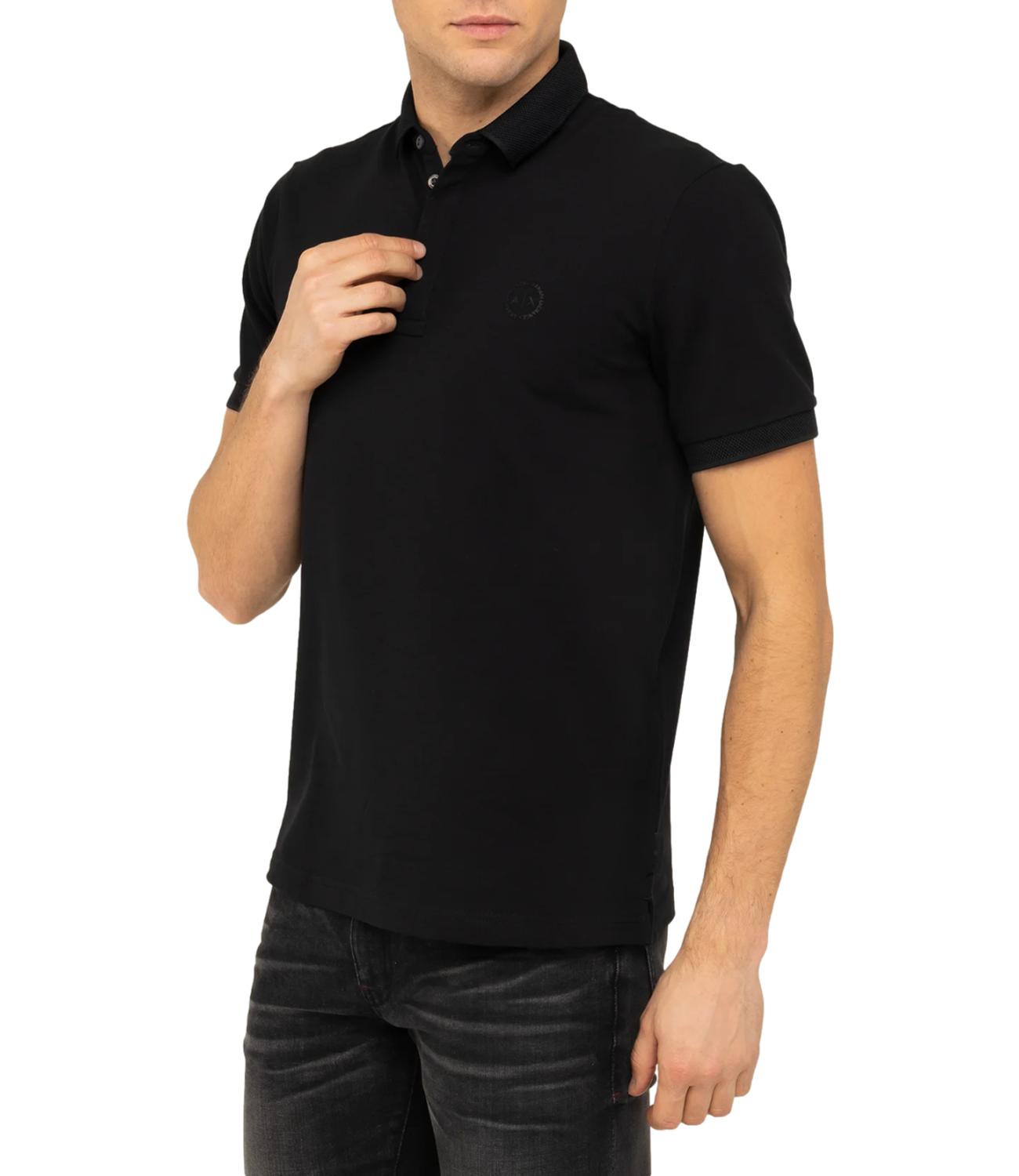 Polo Armani Exchange nera uomo con logo