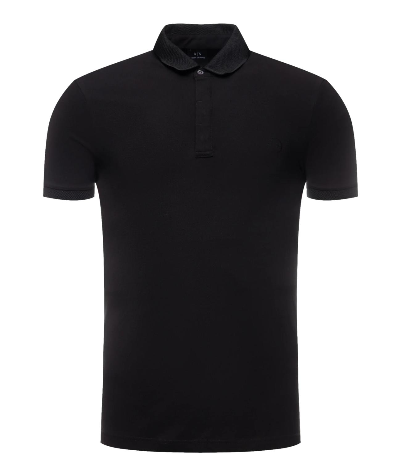 Polo Armani Exchange nera uomo con logo