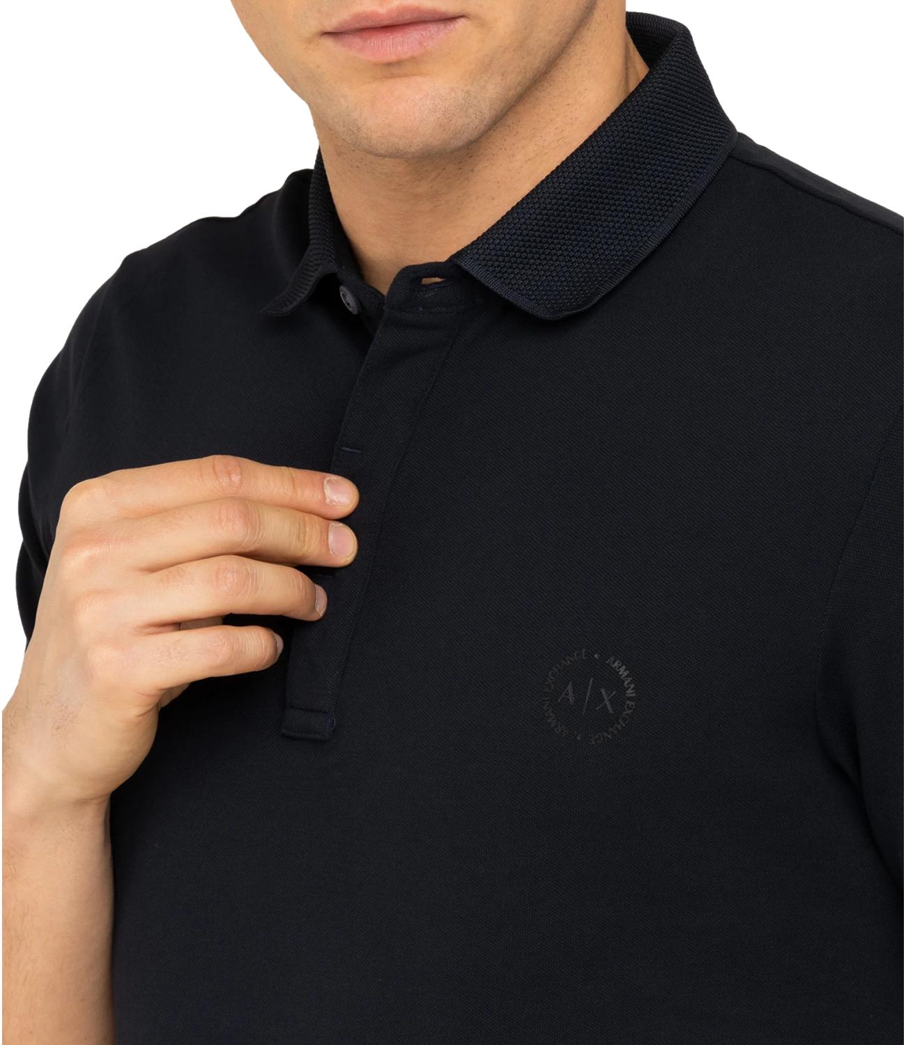 Polo in pique leggero blu navy Armani Exchange