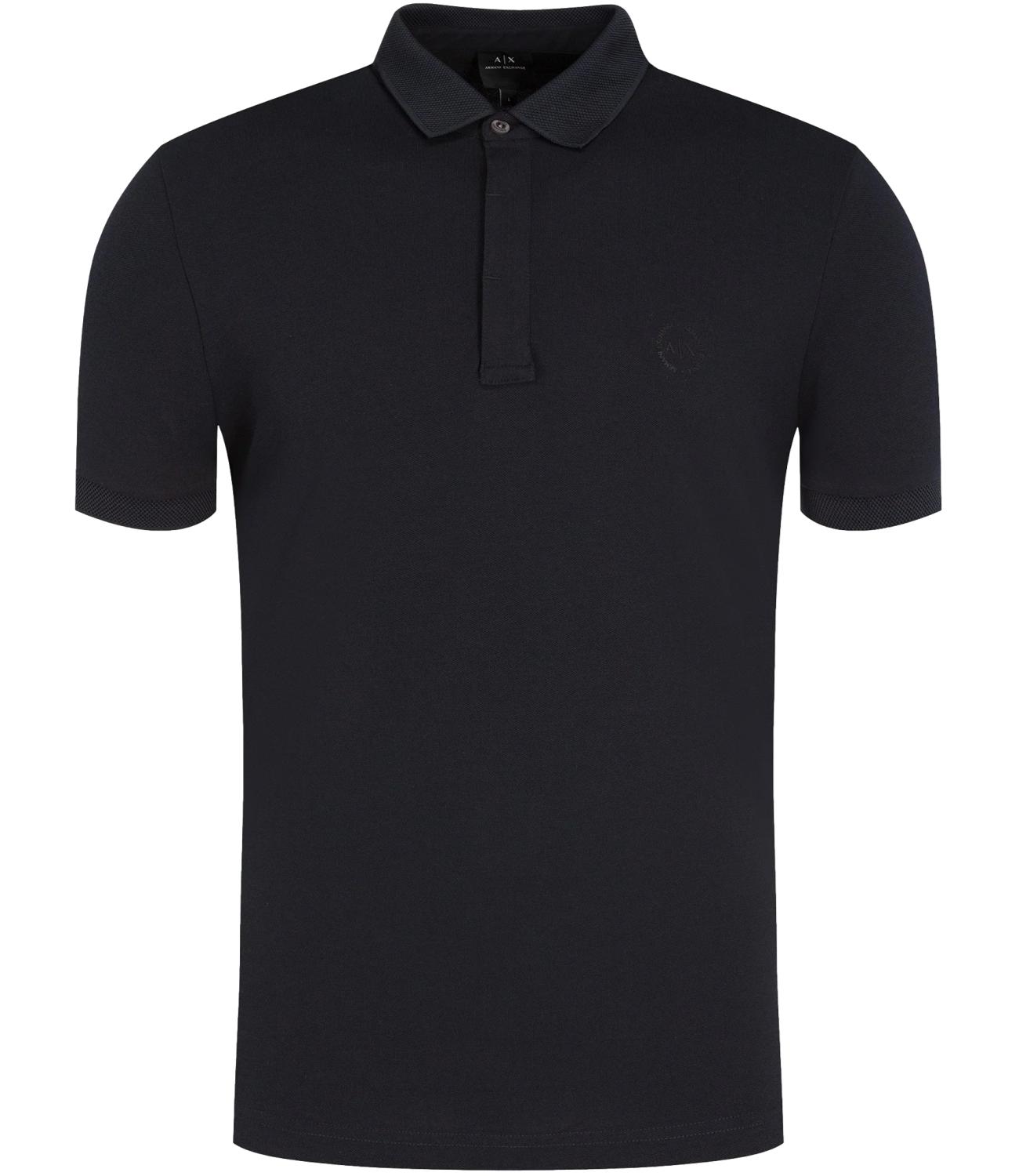 Polo in pique leggero blu navy Armani Exchange