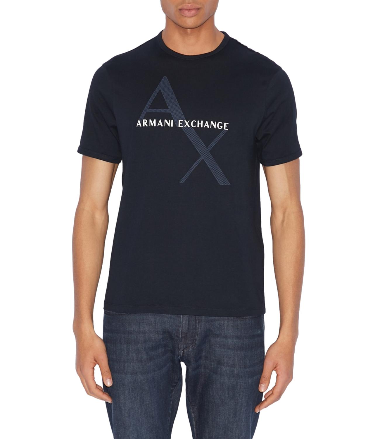 T-shirt blu logo grande AX