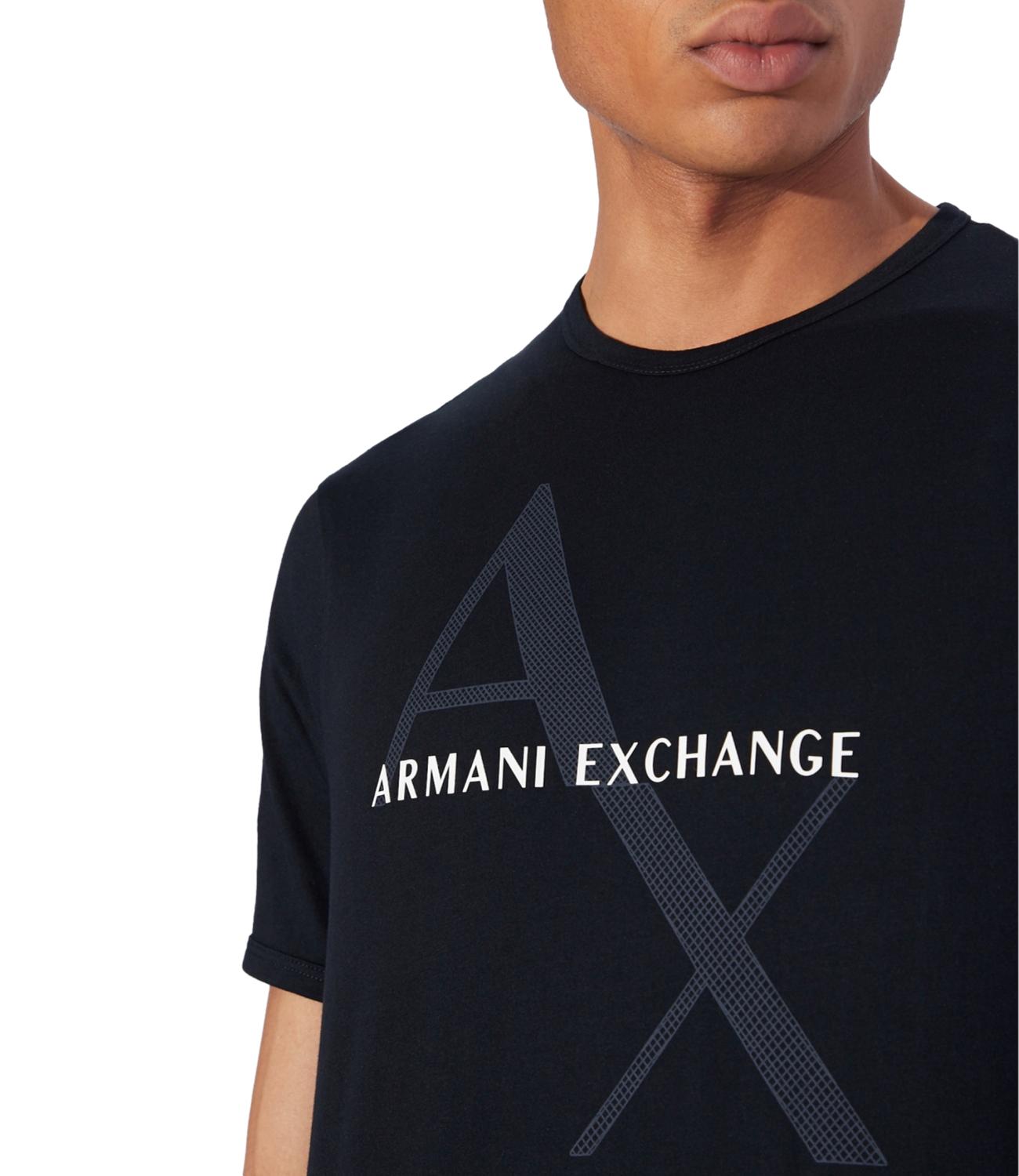 T-shirt blu logo grande AX