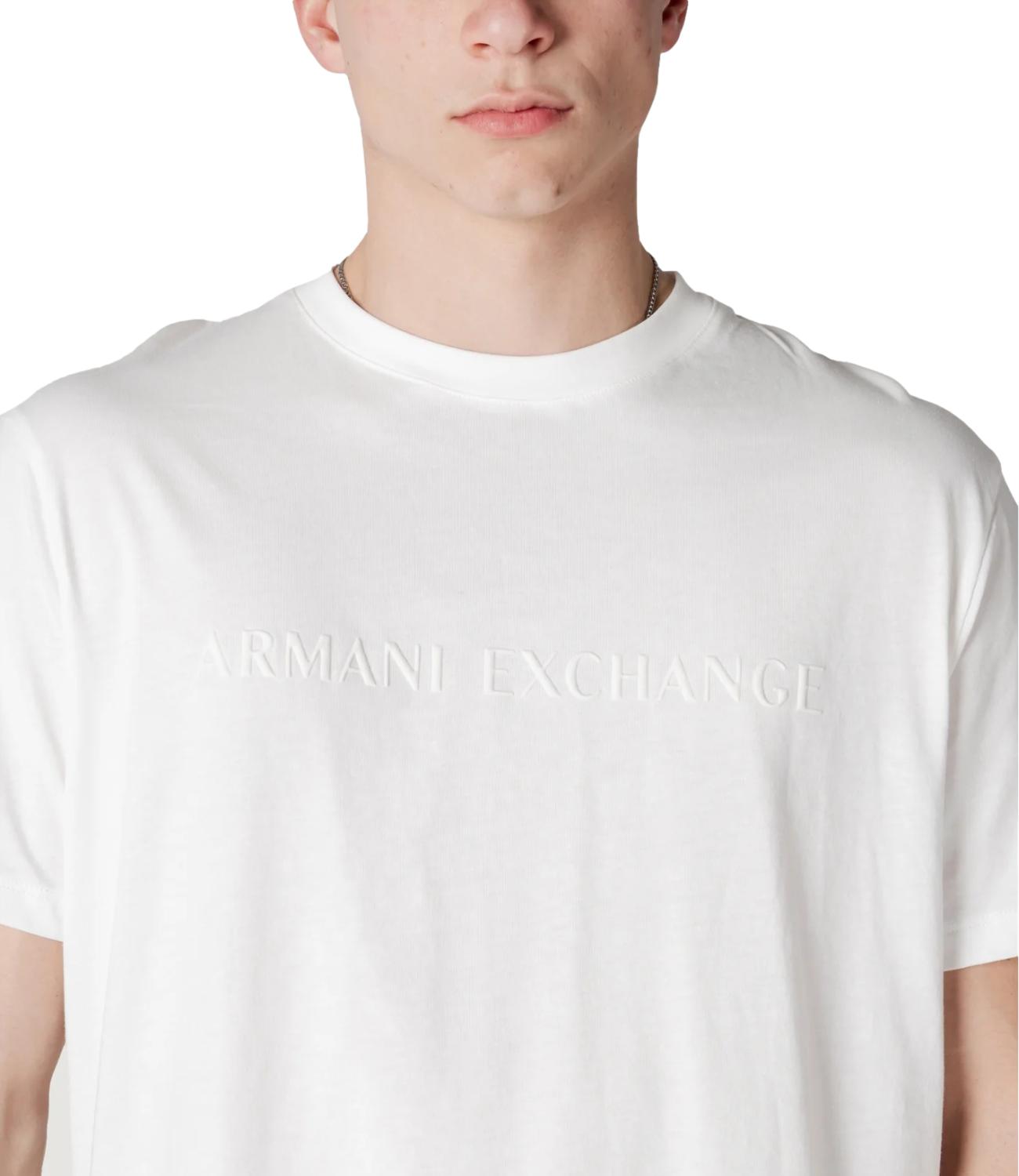 T-shirt Armani exchange uomo bianca