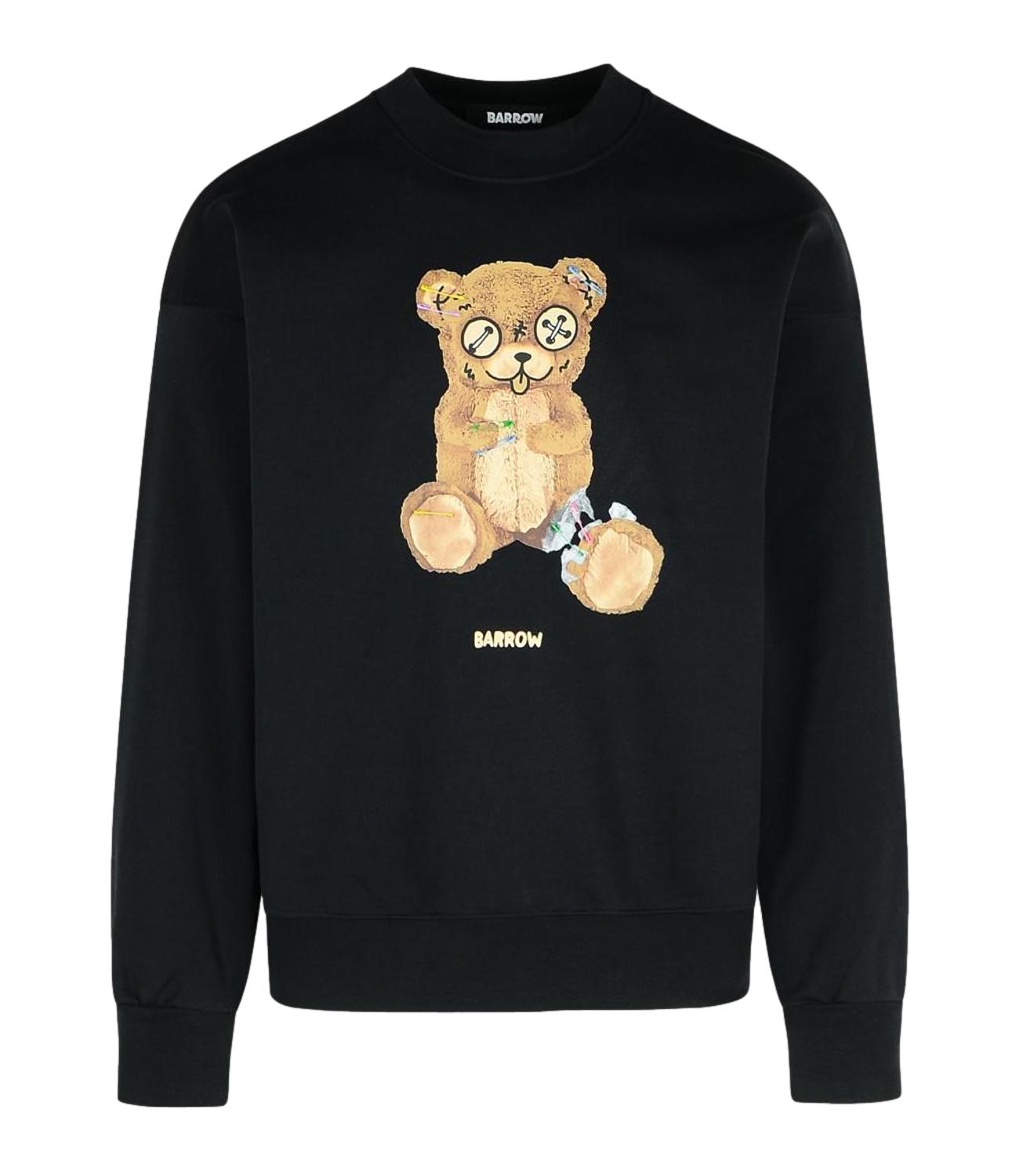 Sweatshirt unisex nera orso