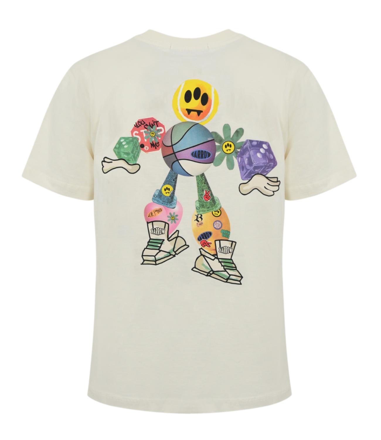 Jersey t-shirt mini logo e fantasia robot smile