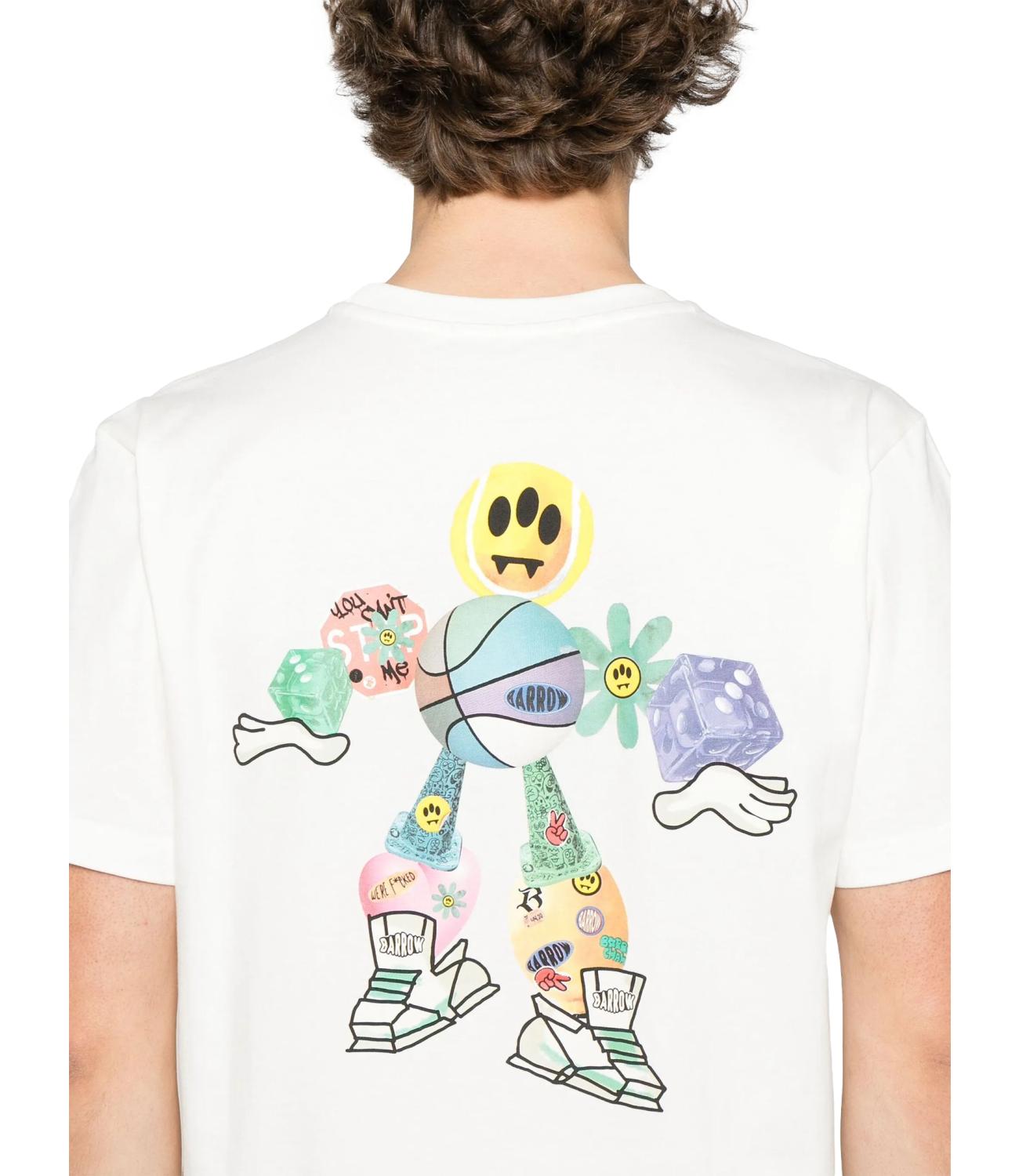 Jersey t-shirt mini logo e fantasia robot smile