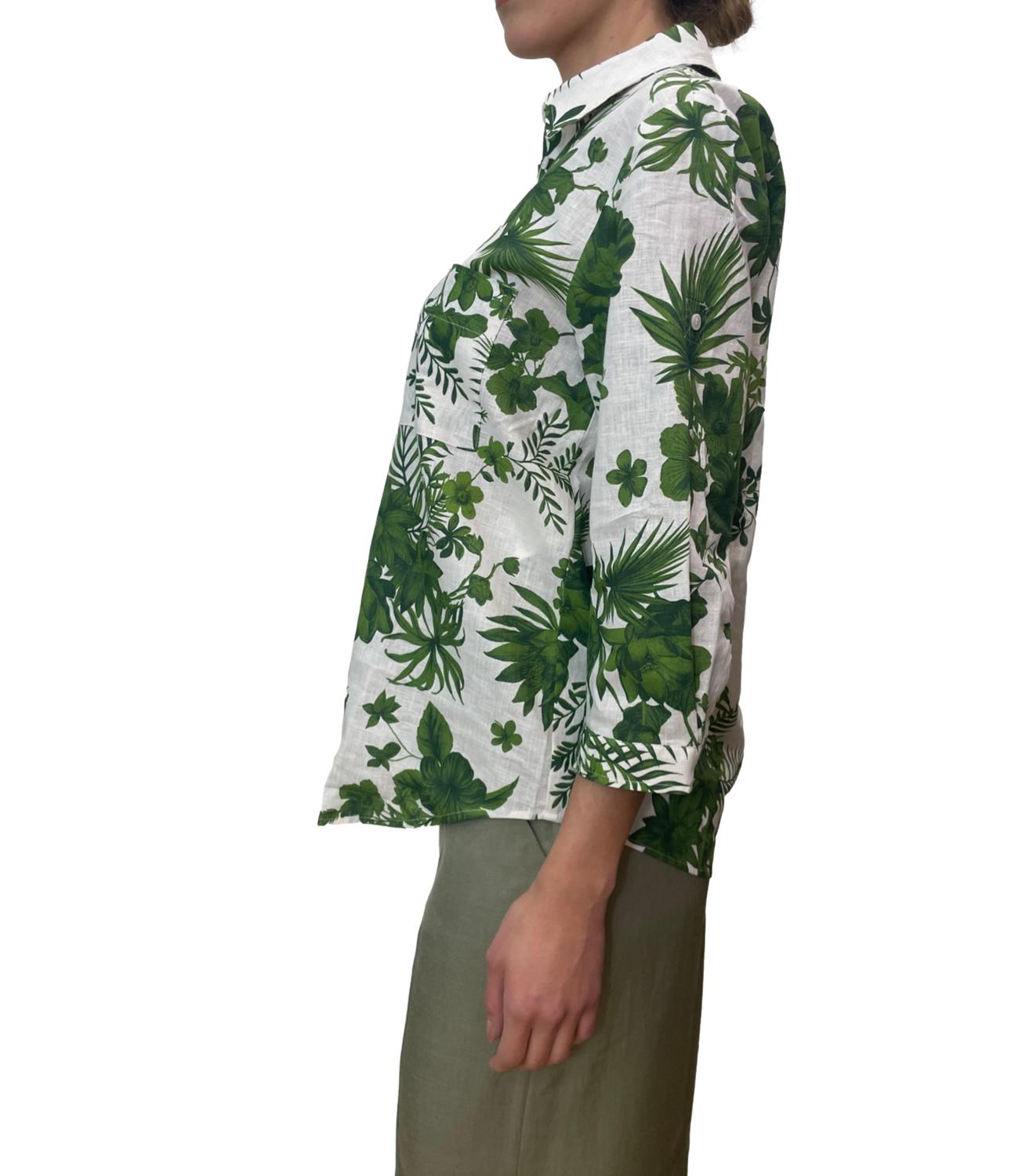 Emme Marella Camicia Boboli Verde Tropicale Donna