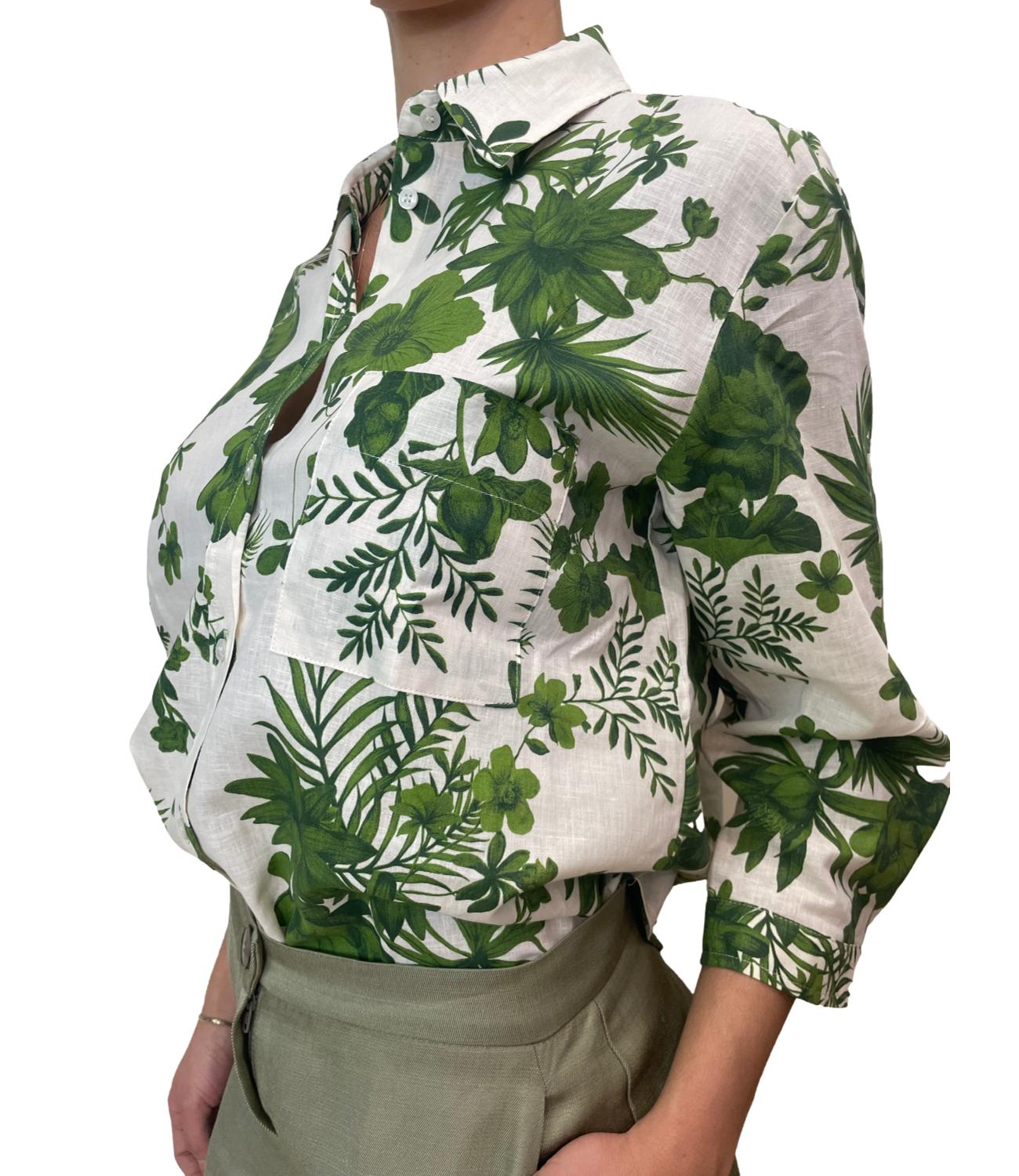 Emme Marella Camicia Boboli Verde Tropicale Donna