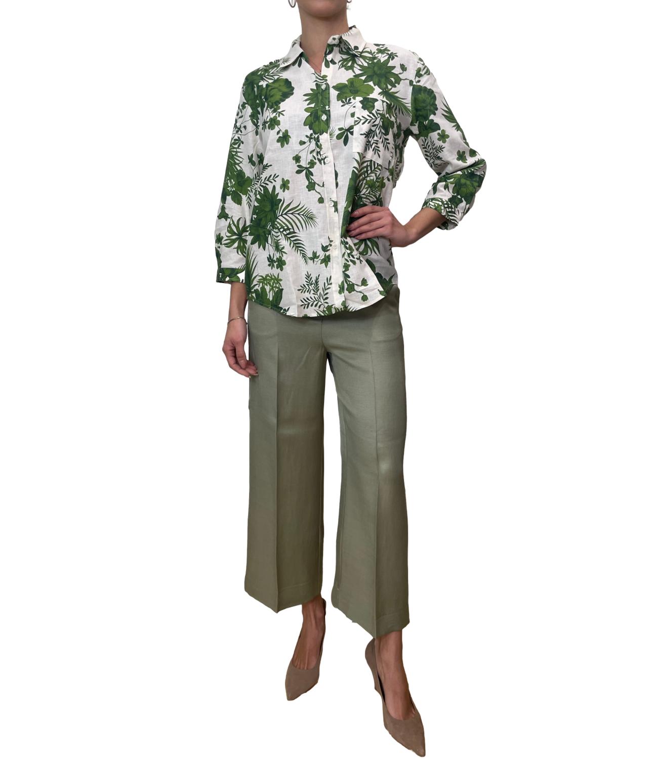 Emme Marella Camicia Boboli Verde Tropicale Donna