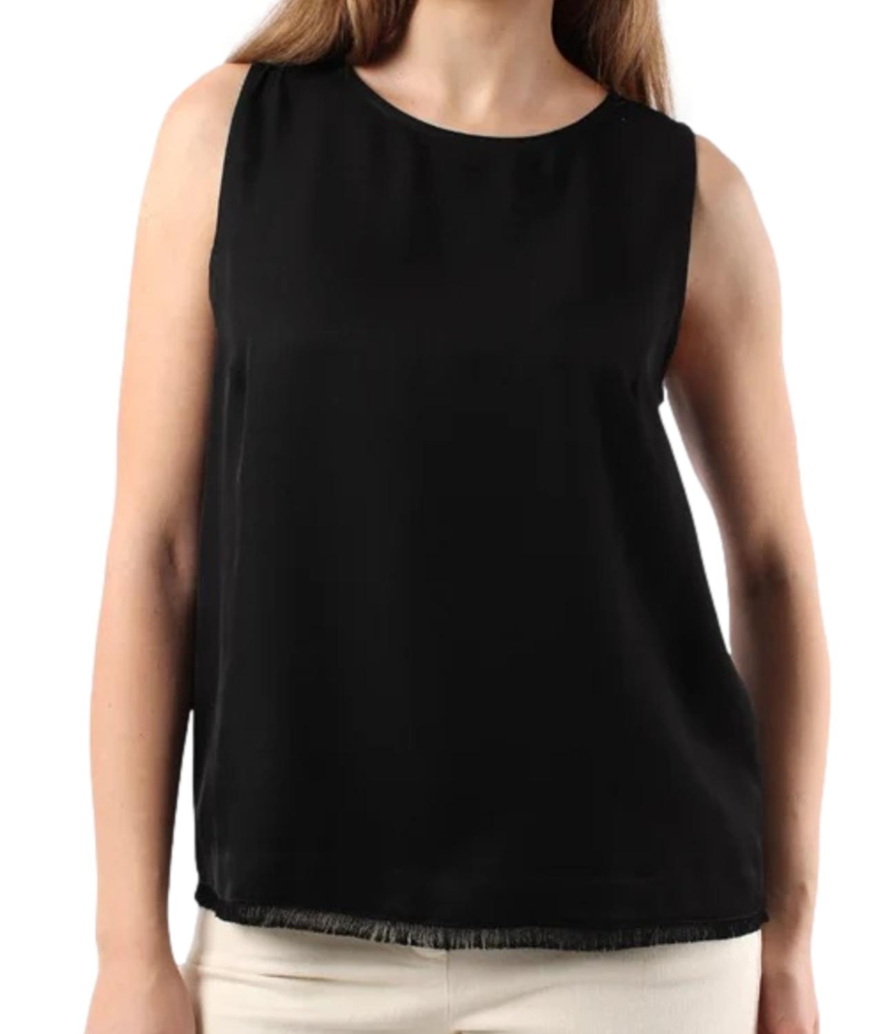 Emme Marella Top Platino Nero Donna