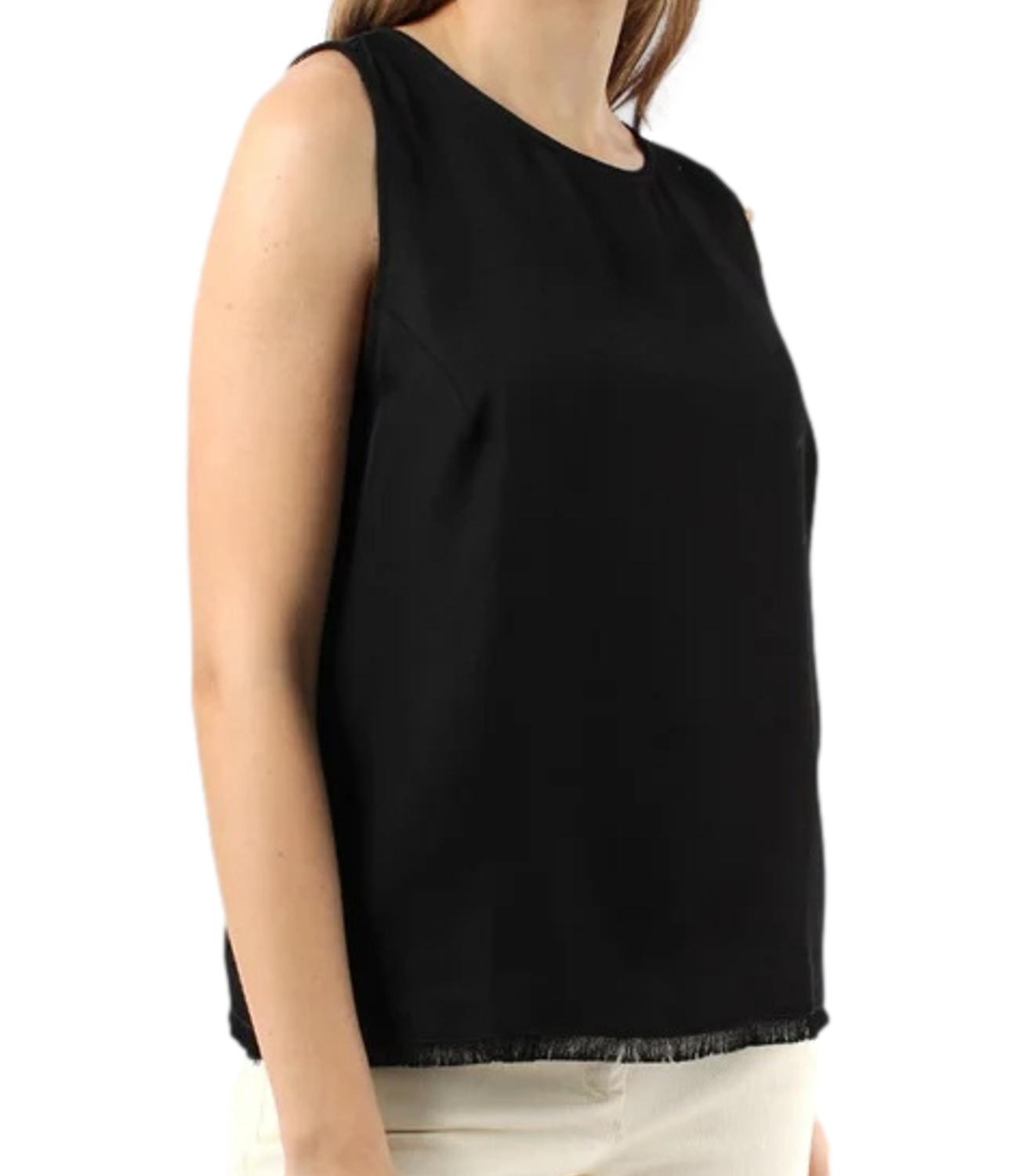 Emme Marella Top Platino Nero Donna