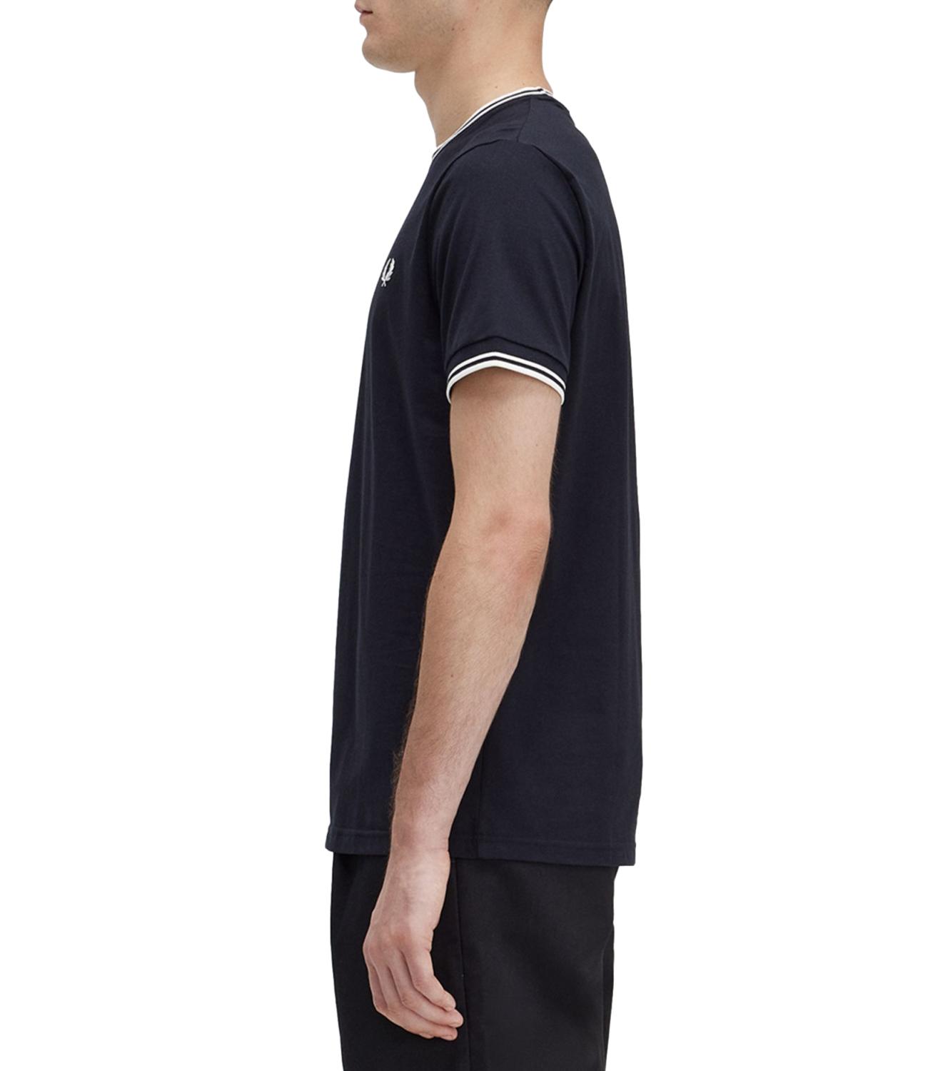 T-shirt Fred Perry twin tipped girocollo blu