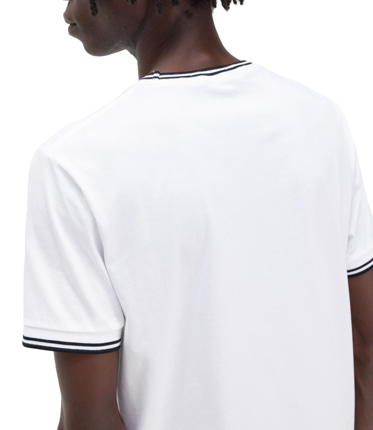 T-shirt Fred Perry twin tipped bianca