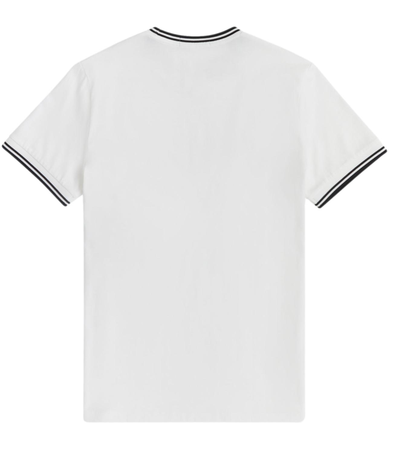 T-shirt Fred Perry twin tipped bianca