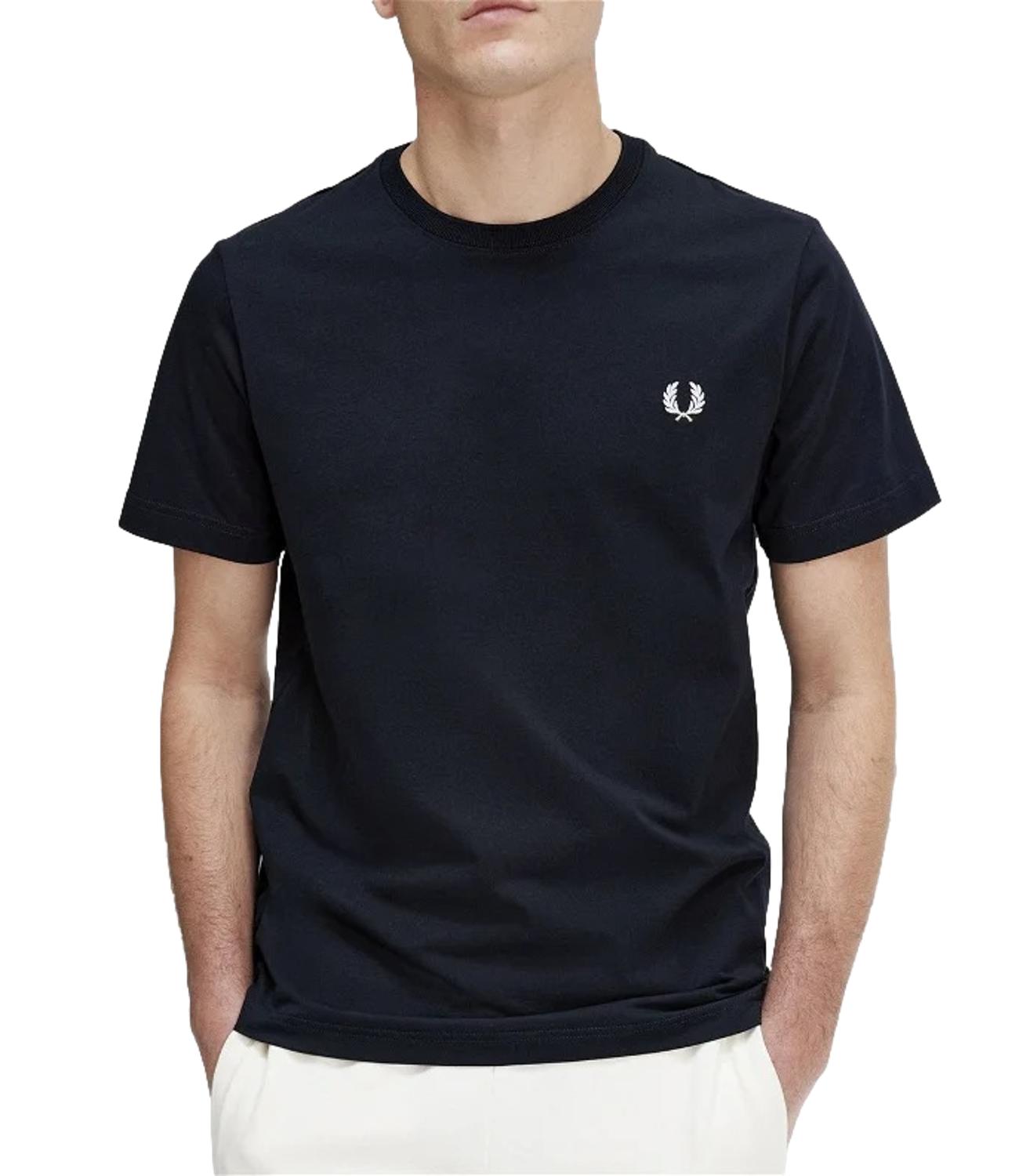 T-shirt Fred Perry crew neck girocollo blu