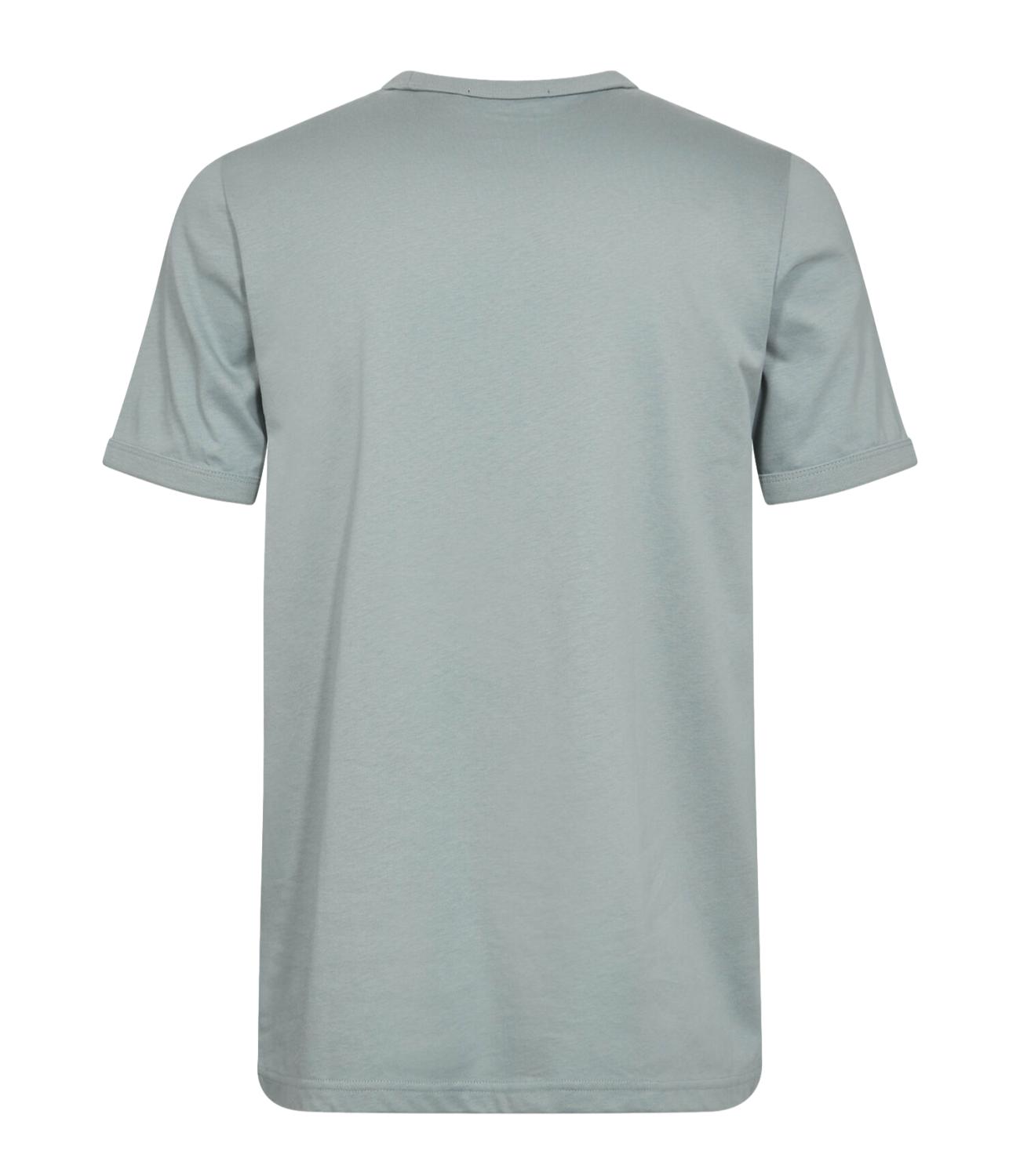 t-shirt celeste uomo ringer