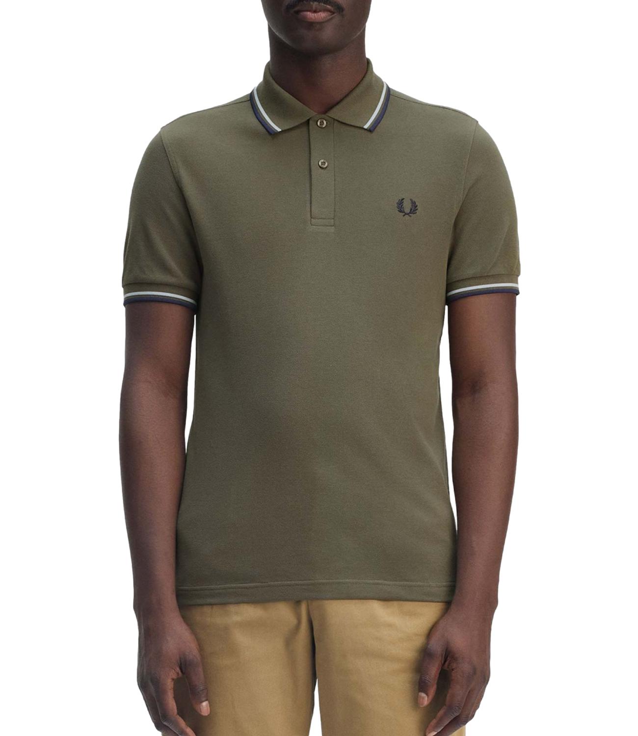 Polo uomo verde militare