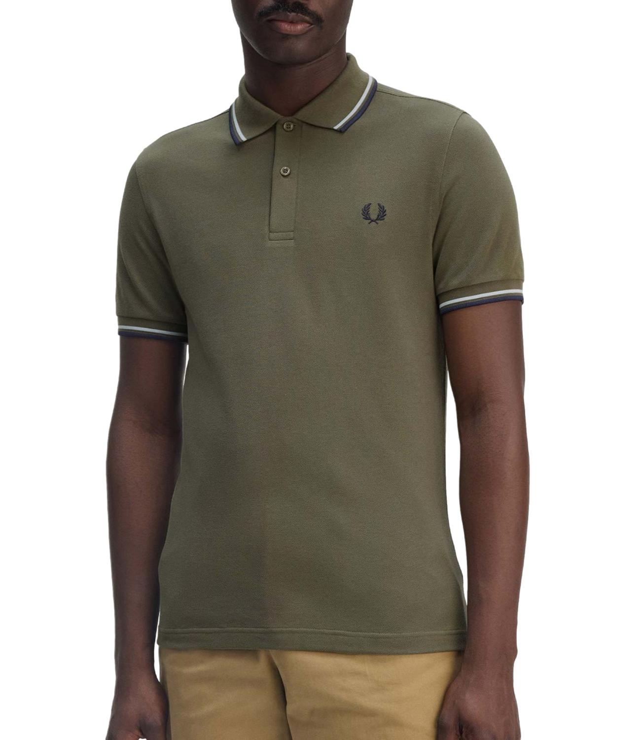 Polo uomo verde militare