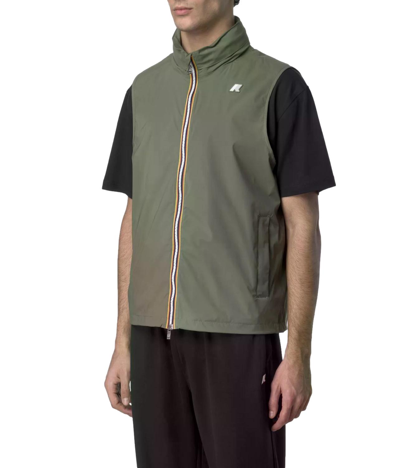 Gilet k-way valen stretch nylon jersey uomo green lichen