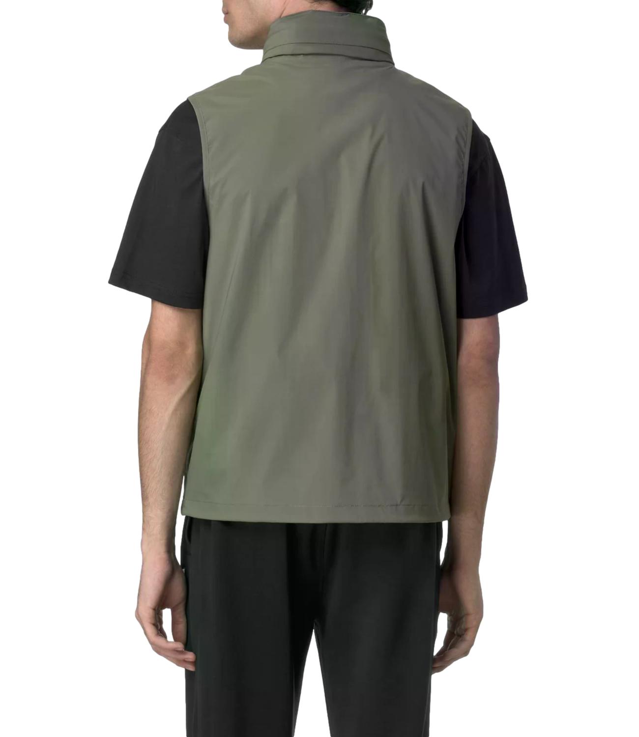 Gilet k-way valen stretch nylon jersey uomo green lichen