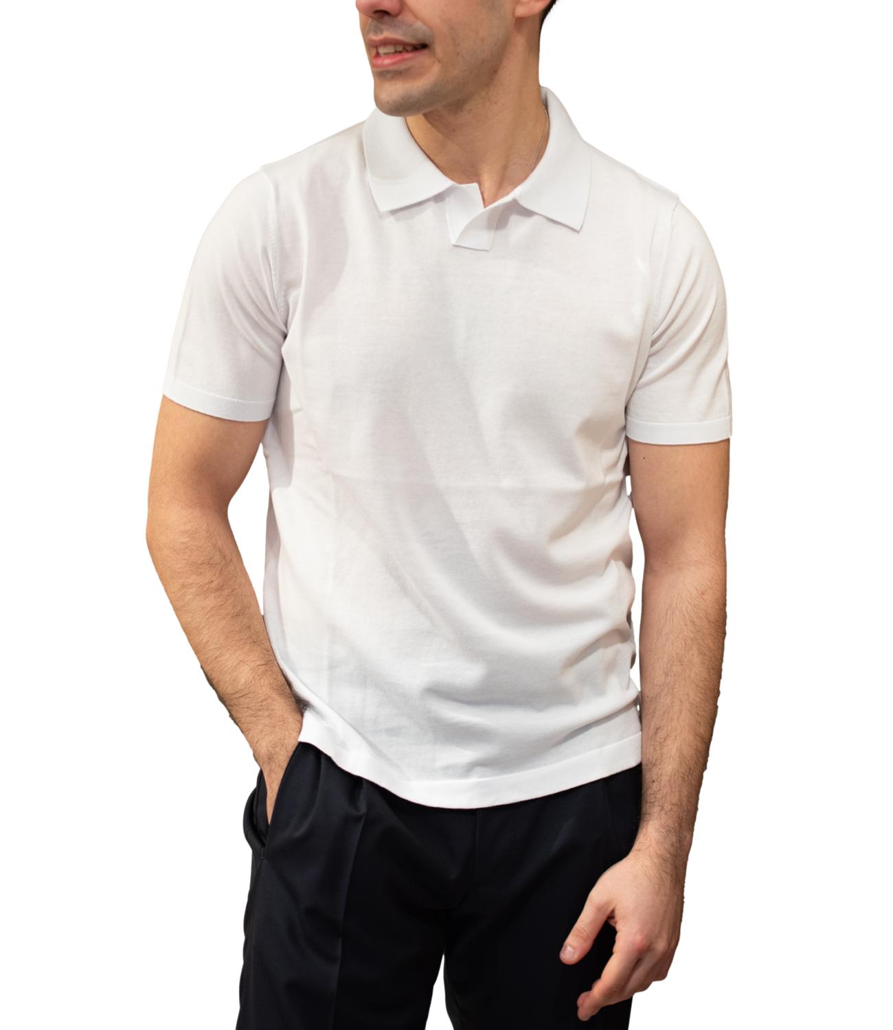 Polo Kangra in crepe bianco