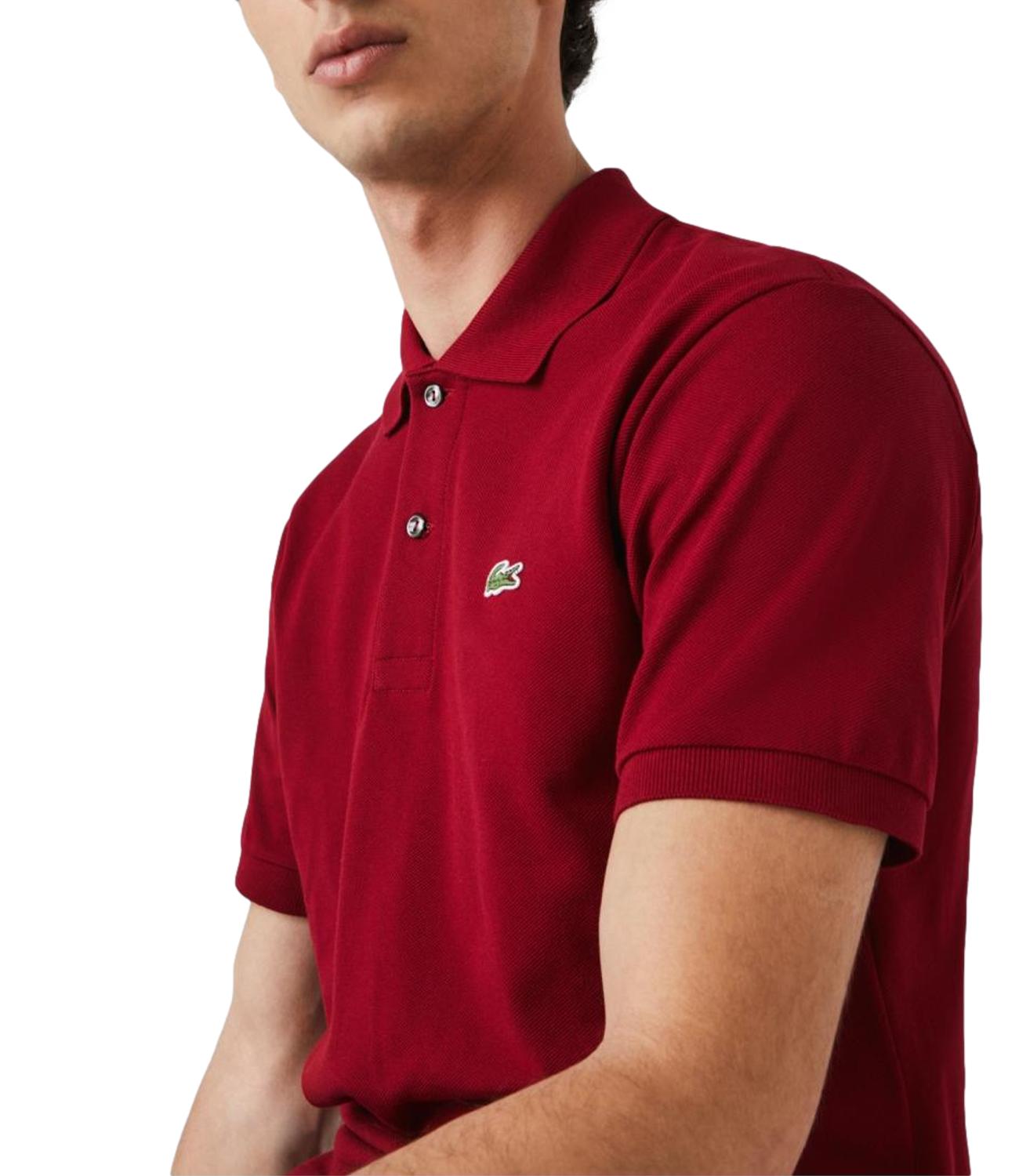 Polo Lacoste uomo rosso bordeaux 1212 476