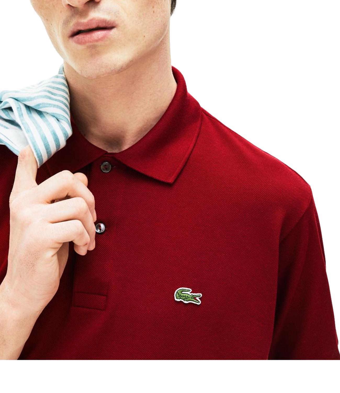 Polo Lacoste uomo rosso bordeaux 1212 476