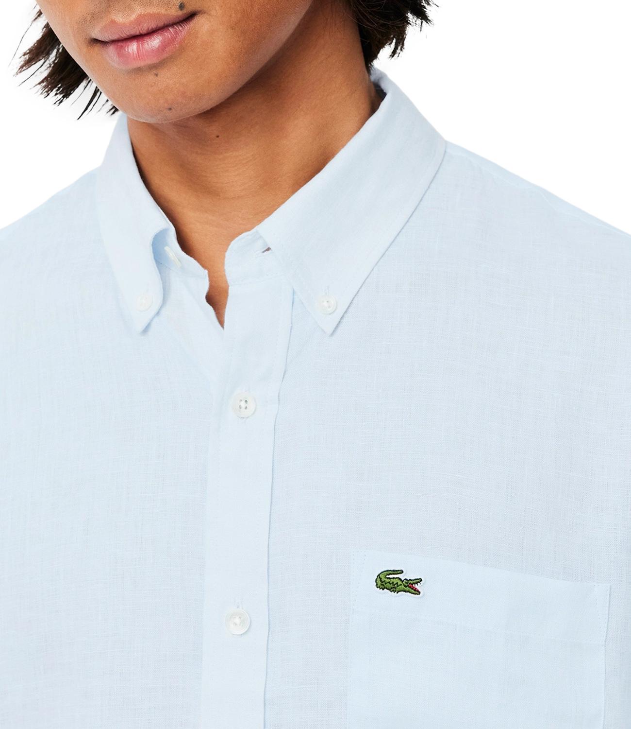 Camicia a Celeste in lino Lacoste uomo