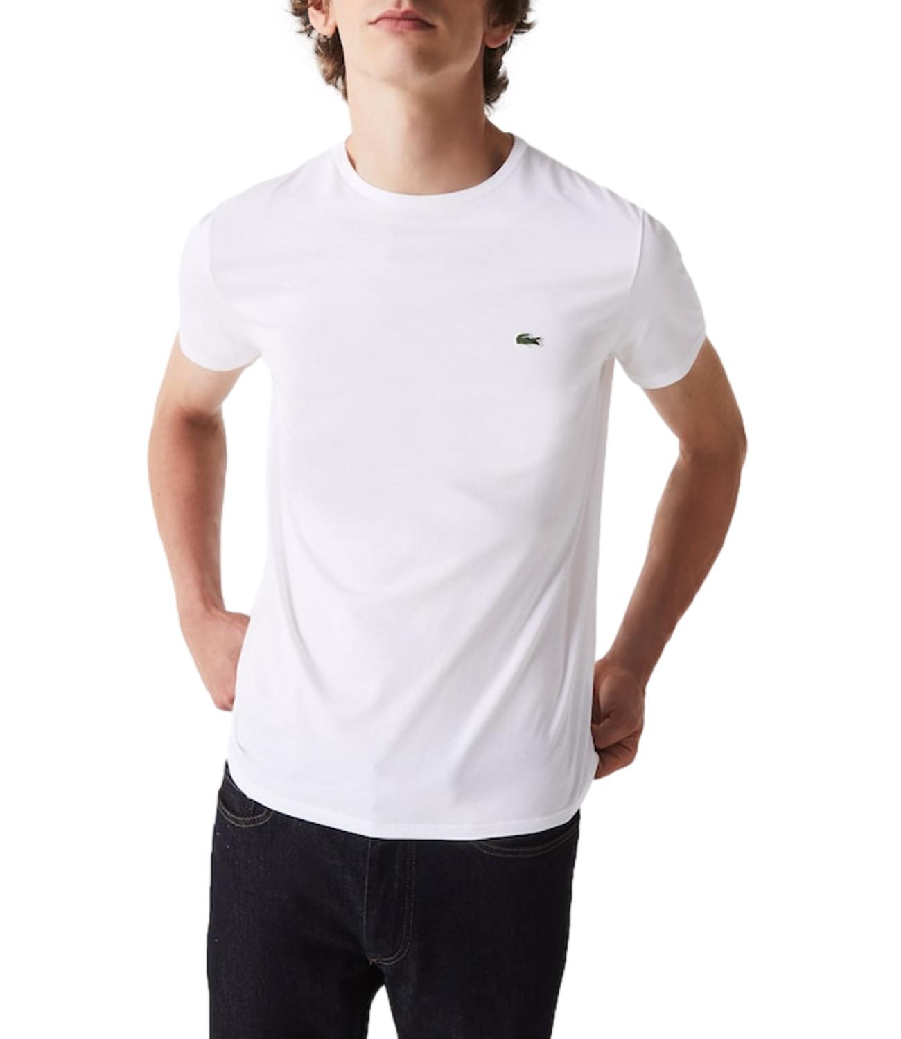 T-shirt Lacoste bianca in cotone