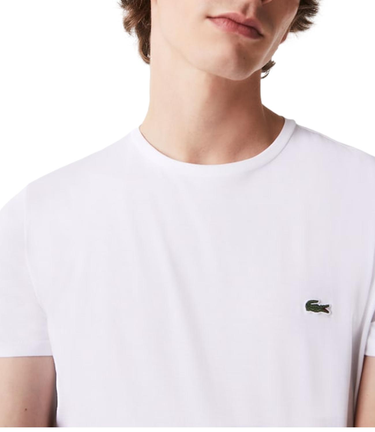 T-shirt Lacoste bianca in cotone