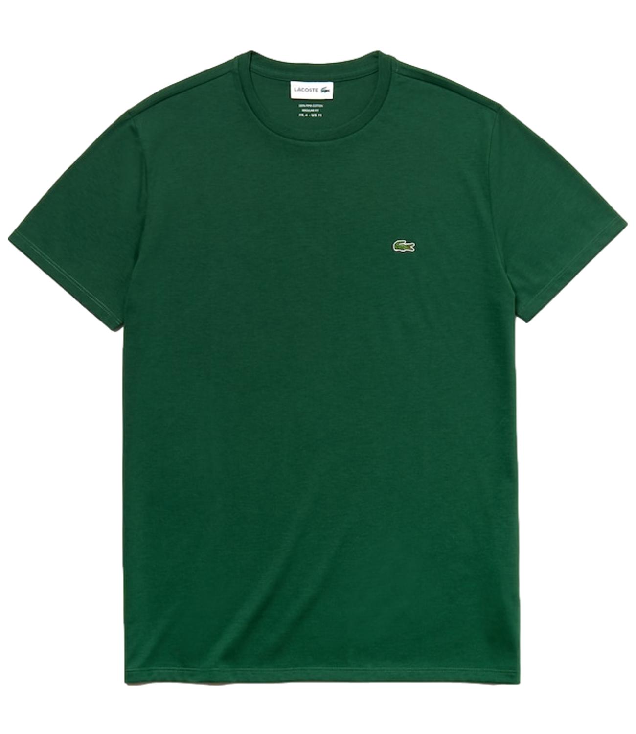 T-shirt Lacoste verde girocollo uomo