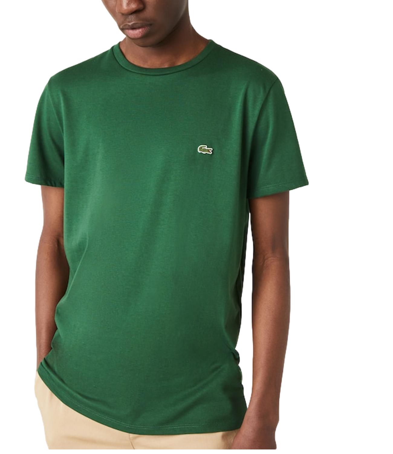 T-shirt Lacoste verde girocollo uomo