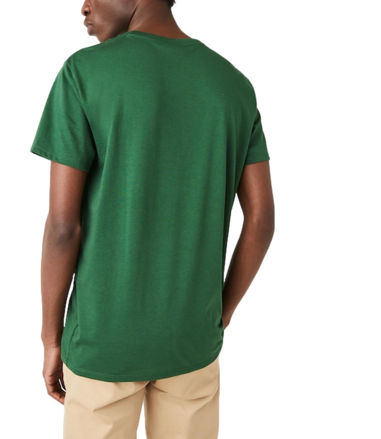 T-shirt Lacoste verde girocollo uomo