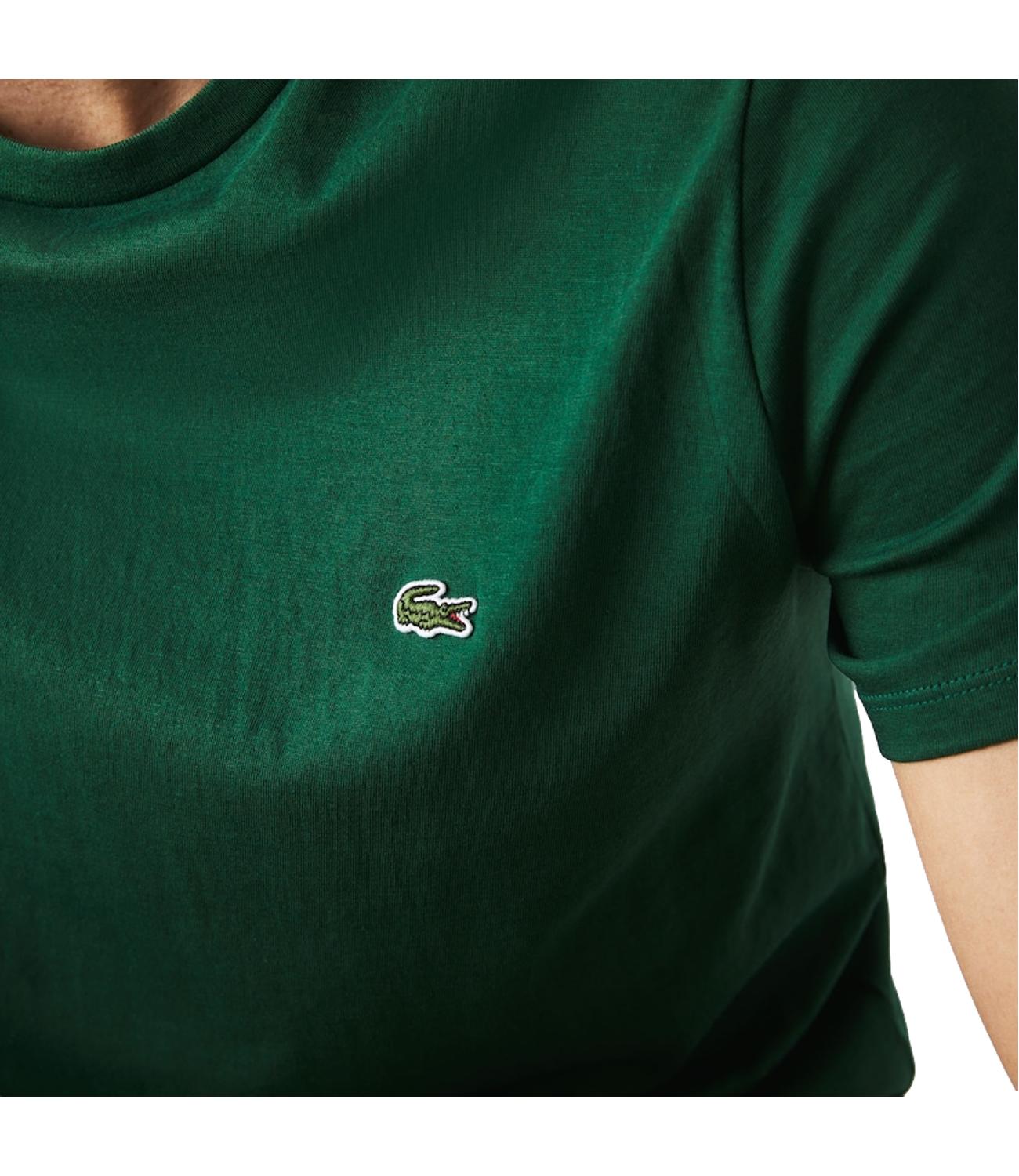 T-shirt Lacoste verde girocollo uomo