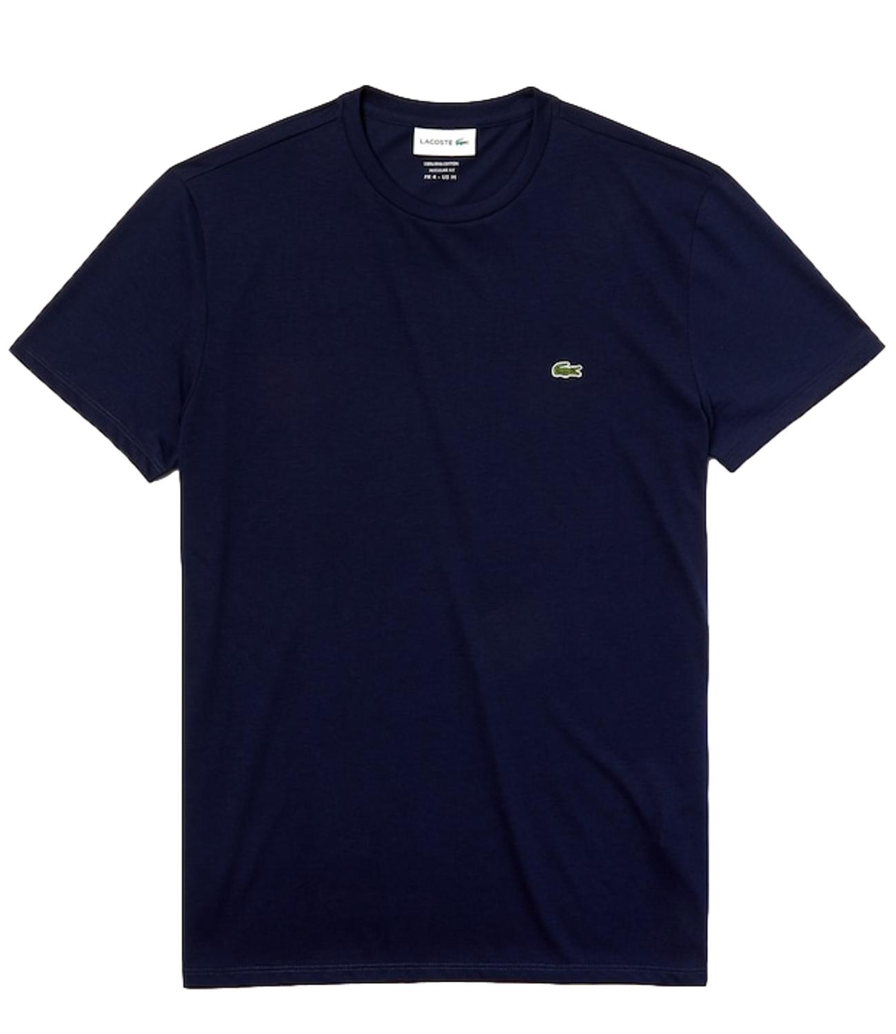 T-shirt Lacoste blu navy girocollo uomo