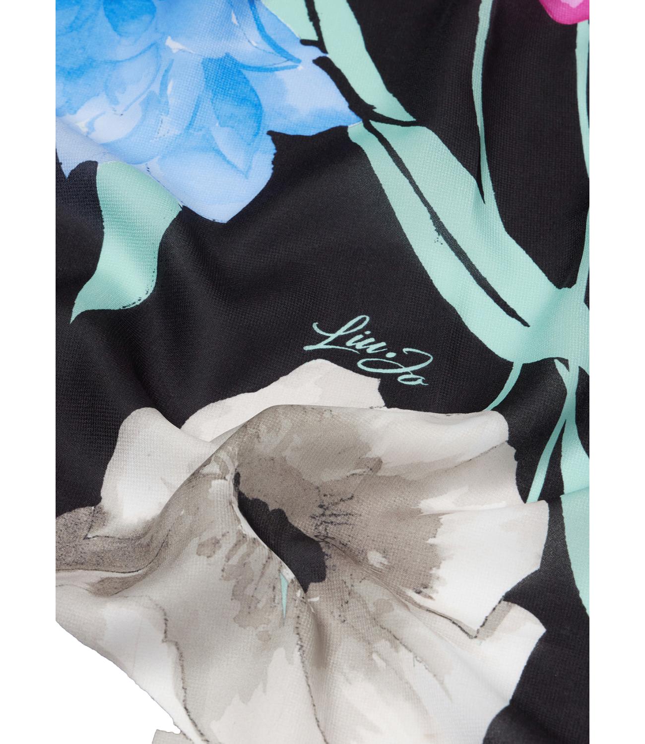 Liu Jo foulard nero a fiori donna