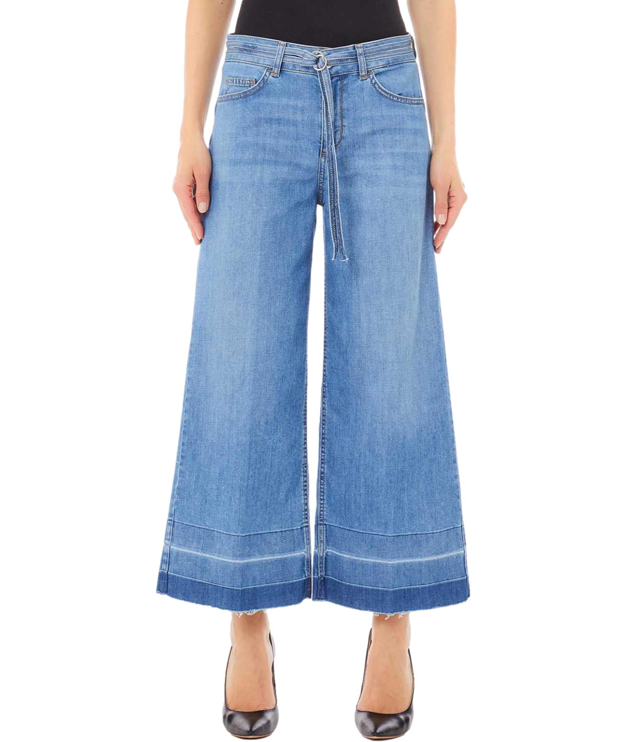 Liu Jo Jeans flare cropped hippy Blue Donna