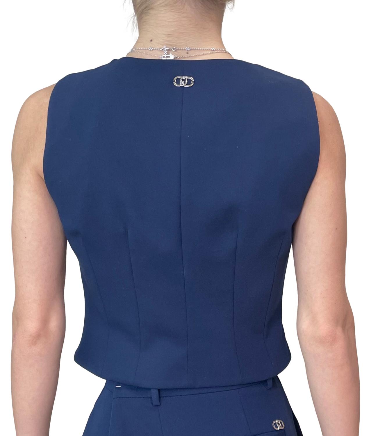 Liu Jo Gilet Blu Navy Donna