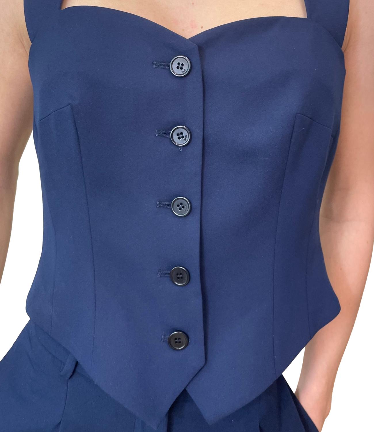 Liu Jo Gilet Blu Navy Donna