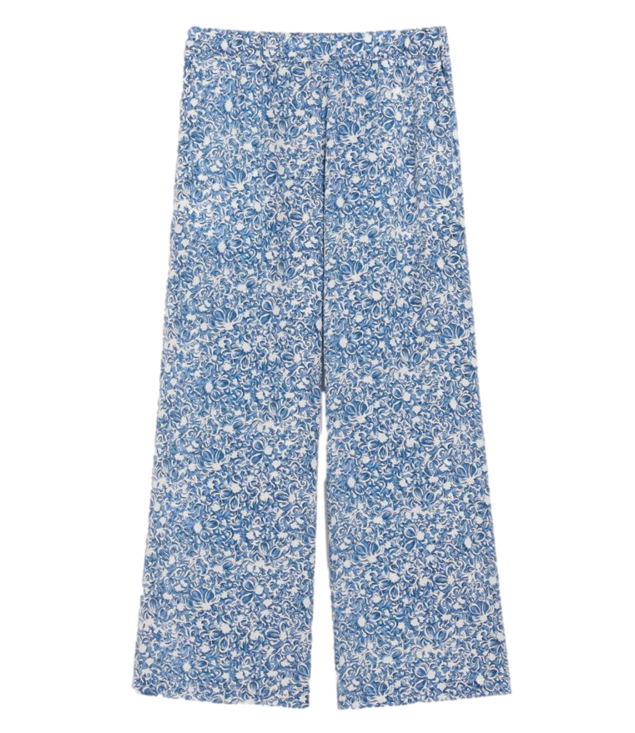 Max Mara Weekend pantalone REED fantasia azzurra donna