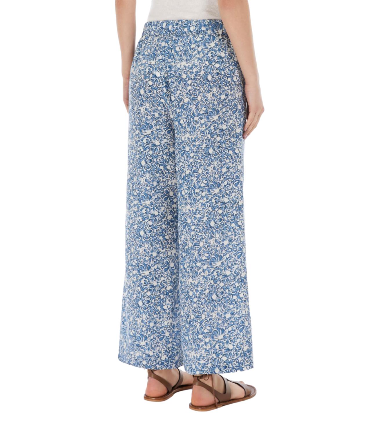 Max Mara Weekend pantalone REED fantasia azzurra donna