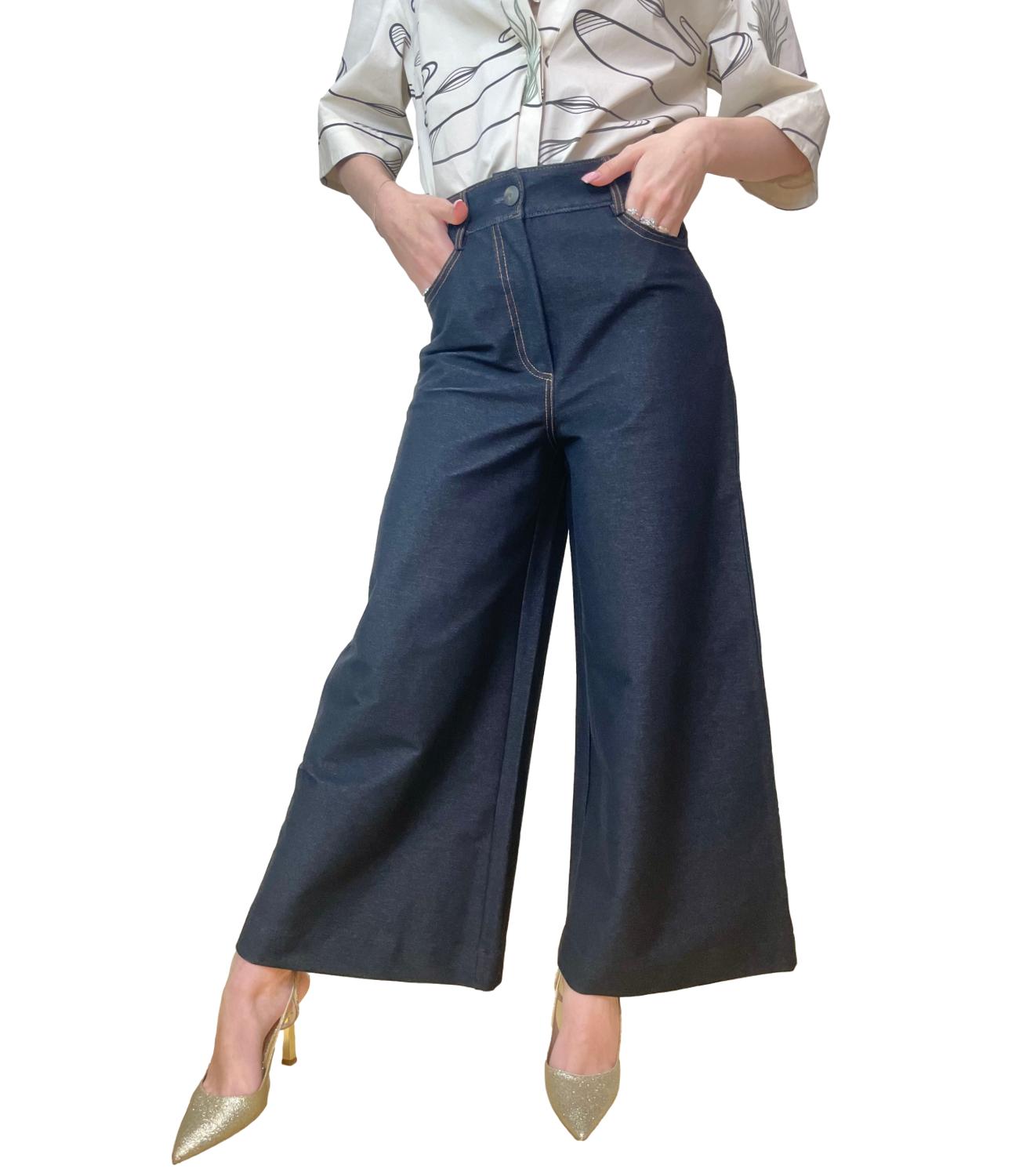 MM Pantalone Fausto Blu Donna