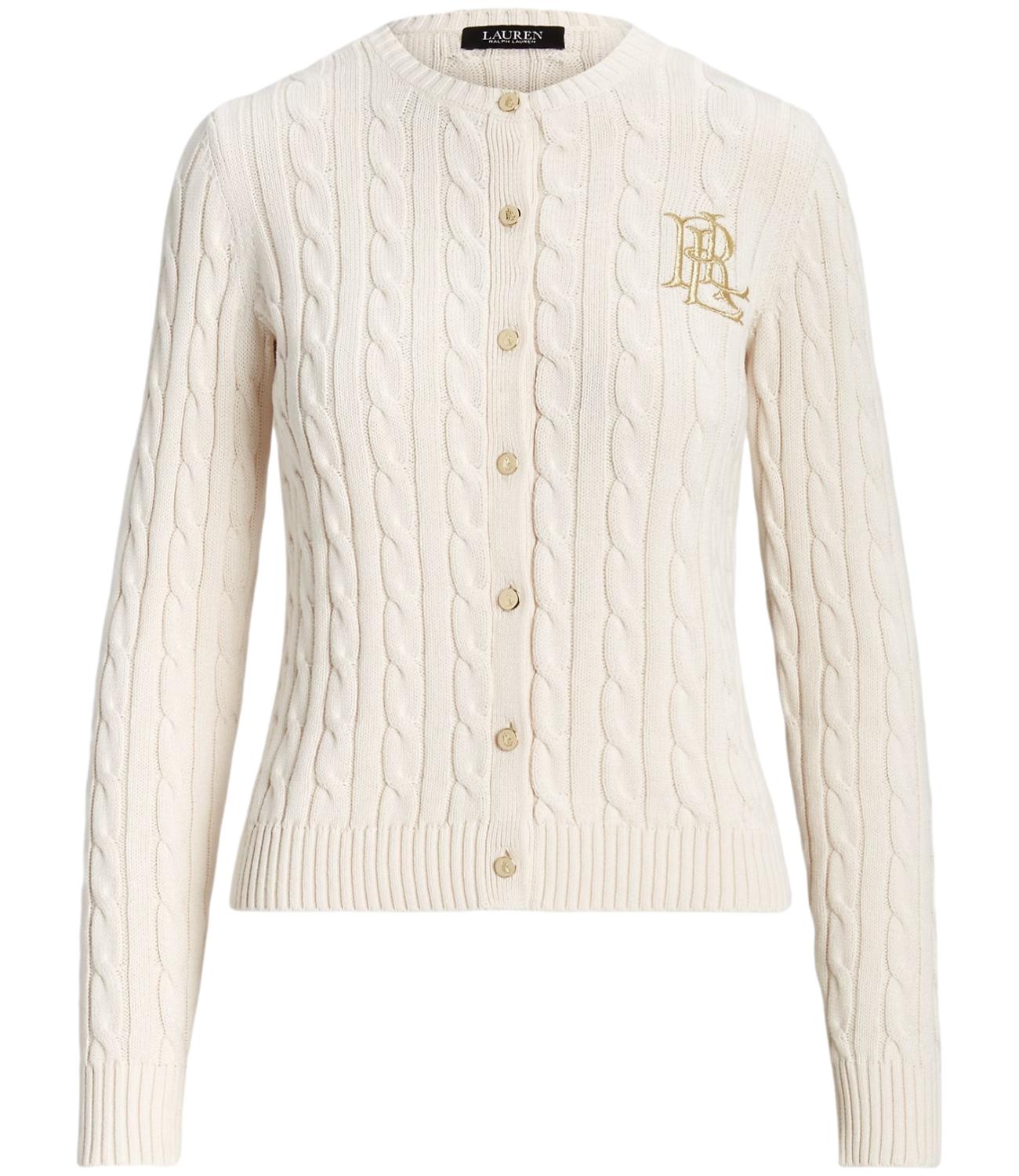 Ralph Lauren Cardigan RALHAN-LONG SLEEVE-CARDIGAN Crema Donna