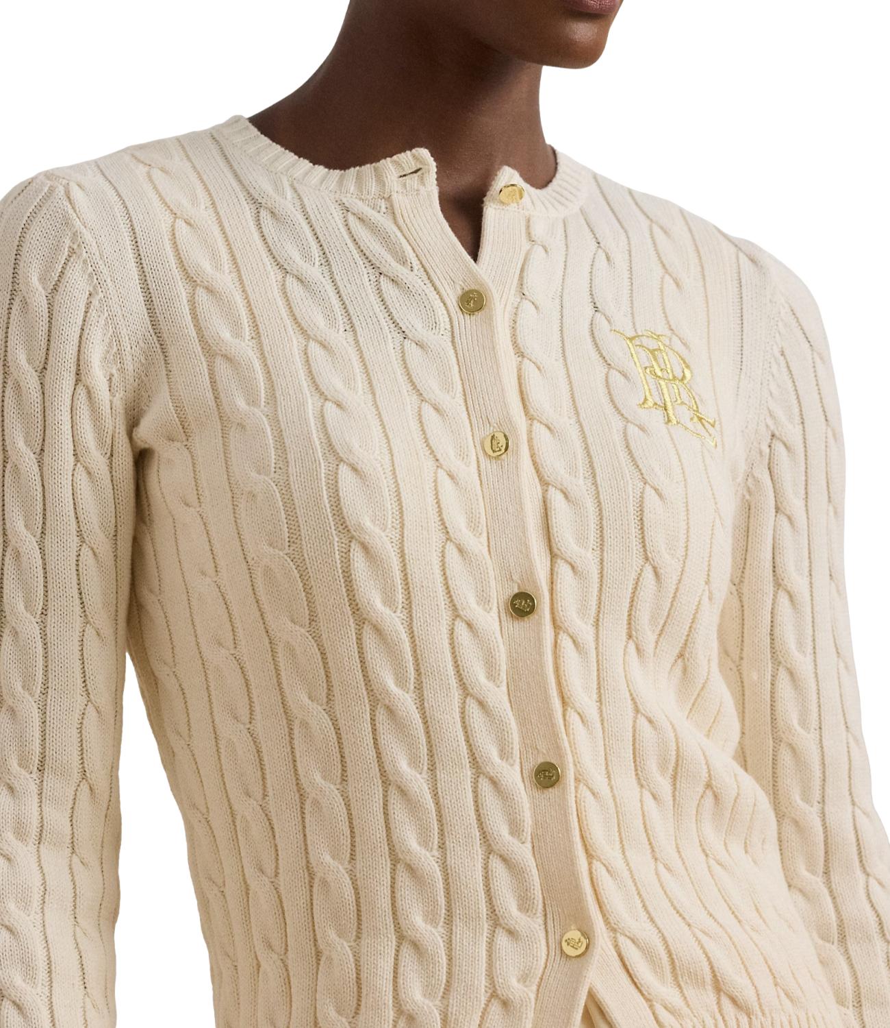 Ralph Lauren Cardigan RALHAN-LONG SLEEVE-CARDIGAN Crema Donna