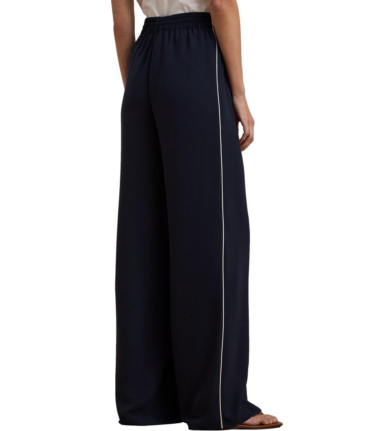 Ralph Lauren ZIAKASH-FULL LENGTH-FLAT FRONT Pantaloni Navy/Crema Donna