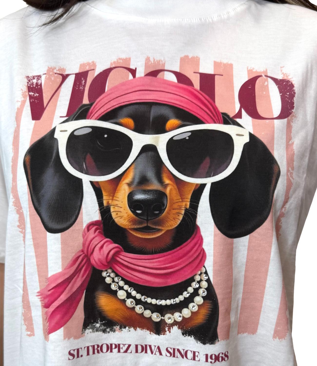 Vicolo T-shirt panna donna