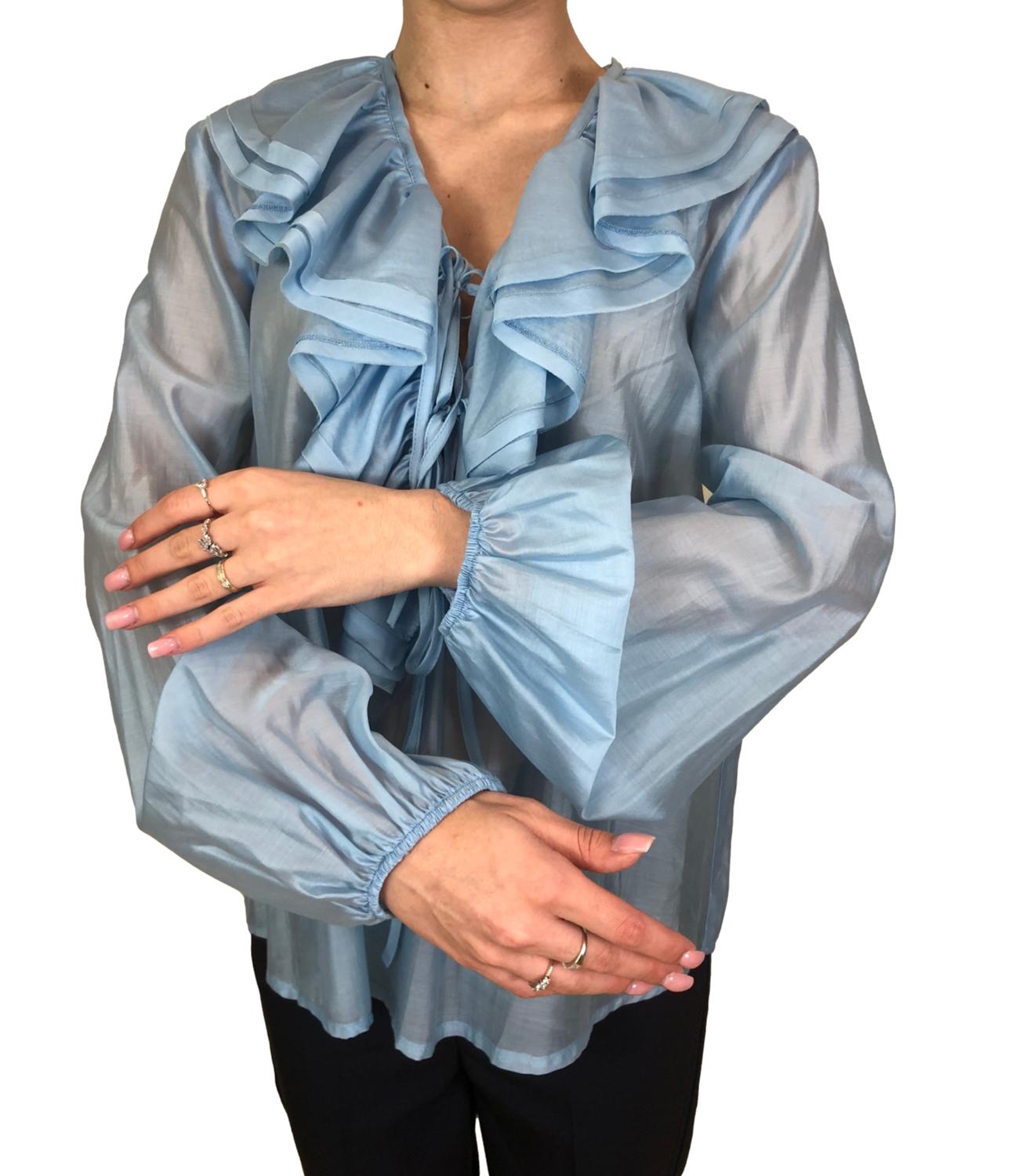 Vicolo camicia celeste donna